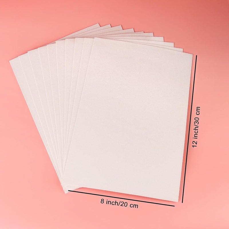 Mluchee 10 Sheets Glitter Paper Sheet for New Year Thanksgiving Christmas Fall Decor, A4 Cardstock Paper Self-adhesive Paper for Scrapbook DIY Card (White) - Image 3